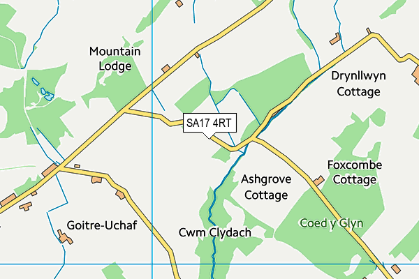 SA17 4RT map - OS VectorMap District (Ordnance Survey)