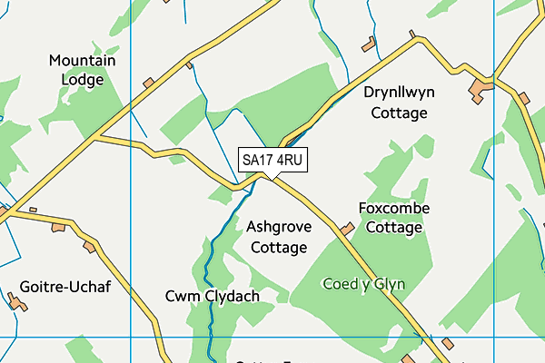 SA17 4RU map - OS VectorMap District (Ordnance Survey)