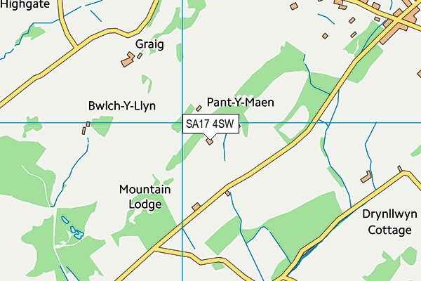 SA17 4SW map - OS VectorMap District (Ordnance Survey)