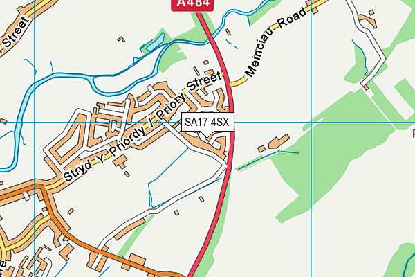 SA17 4SX map - OS VectorMap District (Ordnance Survey)