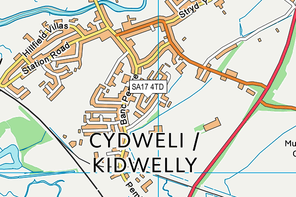 SA17 4TD map - OS VectorMap District (Ordnance Survey)