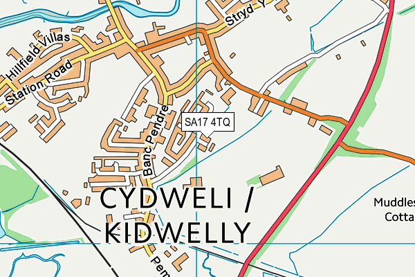 SA17 4TQ map - OS VectorMap District (Ordnance Survey)