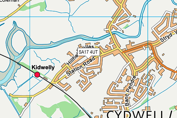 Ysgol Gwenllian map (SA17 4UT) - OS VectorMap District (Ordnance Survey)