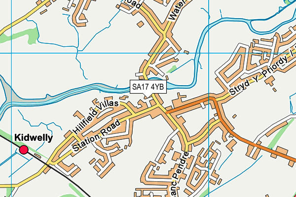 SA17 4YB map - OS VectorMap District (Ordnance Survey)