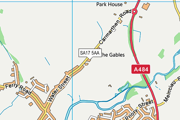 SA17 5AA map - OS VectorMap District (Ordnance Survey)