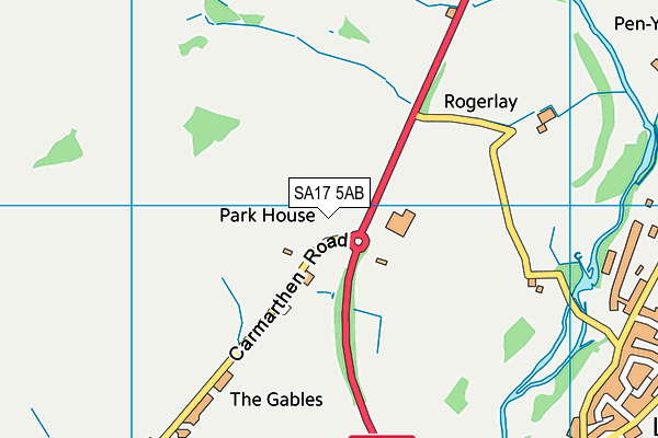 SA17 5AB map - OS VectorMap District (Ordnance Survey)