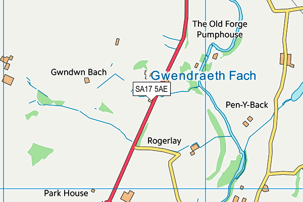 SA17 5AE map - OS VectorMap District (Ordnance Survey)