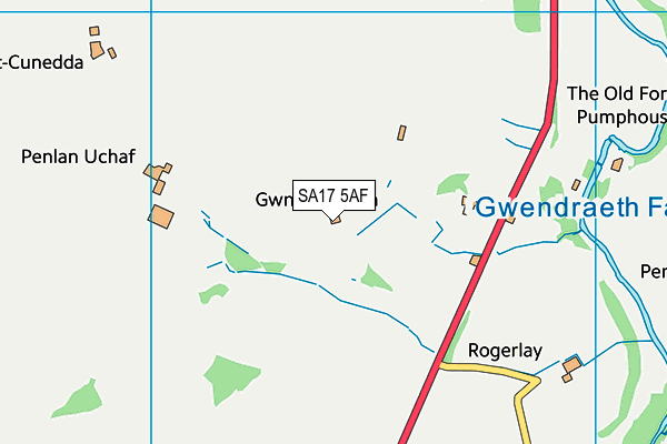 SA17 5AF map - OS VectorMap District (Ordnance Survey)