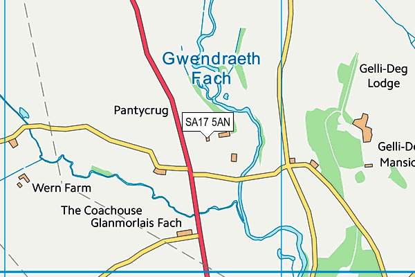 SA17 5AN map - OS VectorMap District (Ordnance Survey)