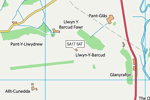 SA17 5AT map - OS VectorMap District (Ordnance Survey)