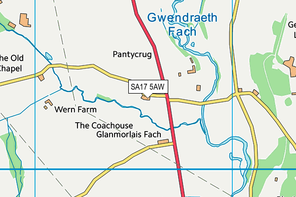 SA17 5AW map - OS VectorMap District (Ordnance Survey)