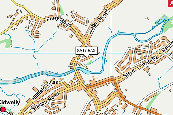 SA17 5AX map - OS VectorMap District (Ordnance Survey)