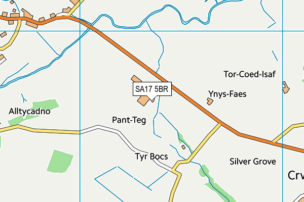SA17 5BR map - OS VectorMap District (Ordnance Survey)
