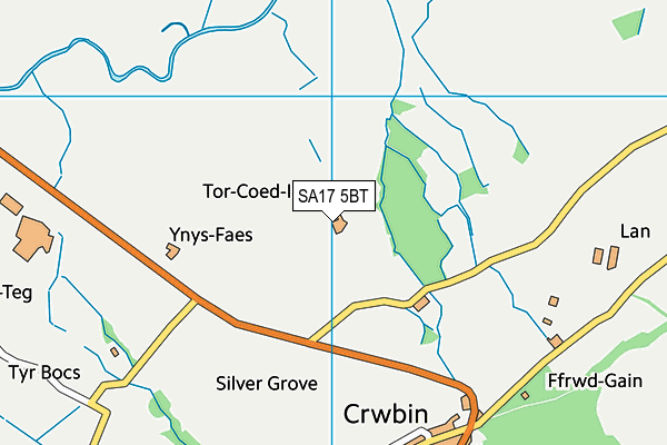 SA17 5BT map - OS VectorMap District (Ordnance Survey)