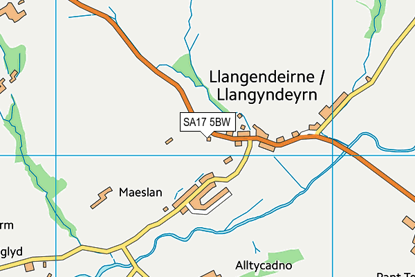 Ysgol Y Fro Llangyndeyrn map (SA17 5BW) - OS VectorMap District (Ordnance Survey)