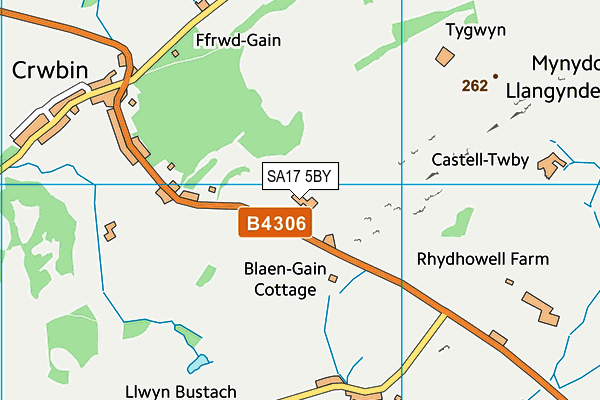 SA17 5BY map - OS VectorMap District (Ordnance Survey)