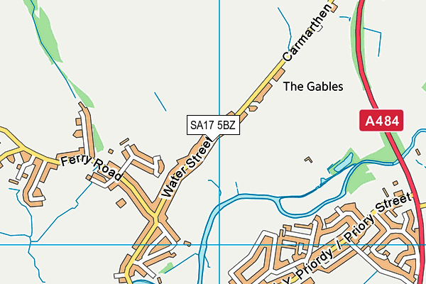 SA17 5BZ map - OS VectorMap District (Ordnance Survey)