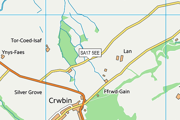 SA17 5EE map - OS VectorMap District (Ordnance Survey)