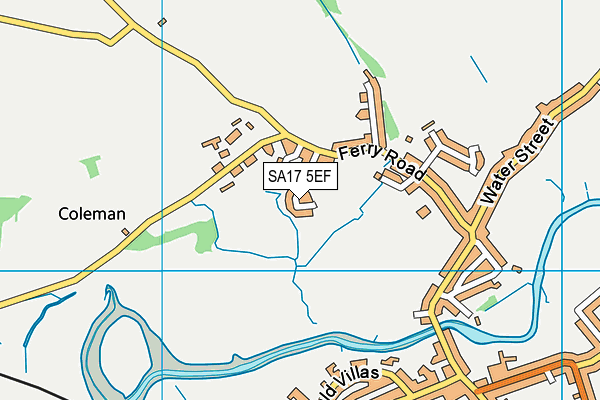 SA17 5EF map - OS VectorMap District (Ordnance Survey)