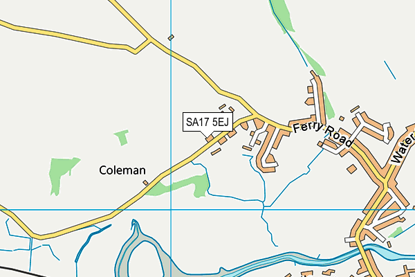 SA17 5EJ map - OS VectorMap District (Ordnance Survey)