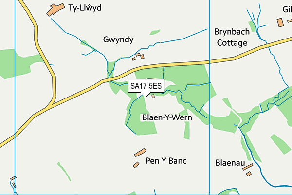 SA17 5ES map - OS VectorMap District (Ordnance Survey)