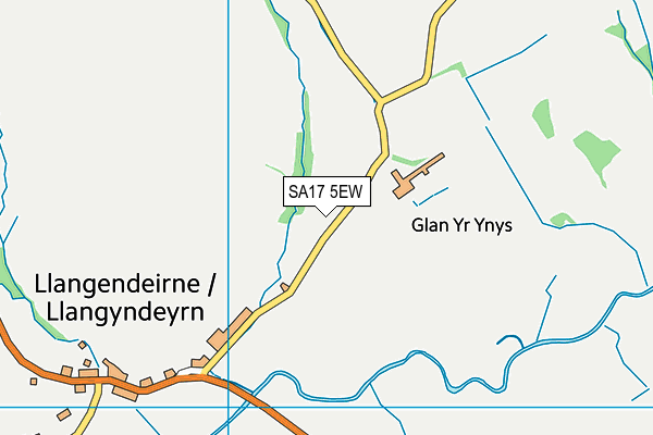 SA17 5EW map - OS VectorMap District (Ordnance Survey)