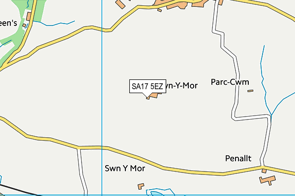 SA17 5EZ map - OS VectorMap District (Ordnance Survey)