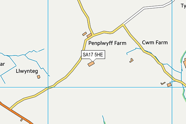 SA17 5HE map - OS VectorMap District (Ordnance Survey)