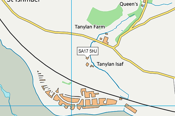 SA17 5HJ map - OS VectorMap District (Ordnance Survey)
