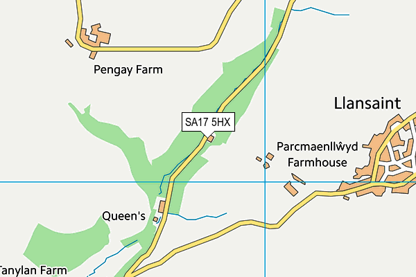 SA17 5HX map - OS VectorMap District (Ordnance Survey)