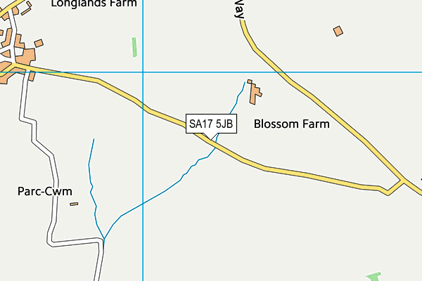 SA17 5JB map - OS VectorMap District (Ordnance Survey)