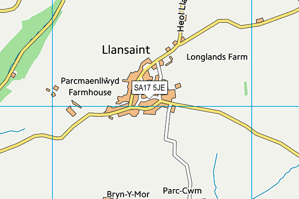 SA17 5JE map - OS VectorMap District (Ordnance Survey)