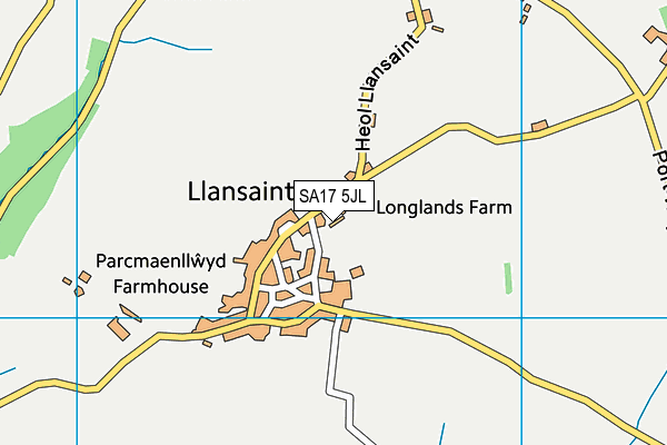 SA17 5JL map - OS VectorMap District (Ordnance Survey)