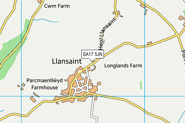 SA17 5JN map - OS VectorMap District (Ordnance Survey)
