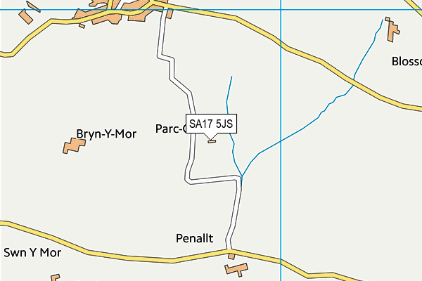 SA17 5JS map - OS VectorMap District (Ordnance Survey)