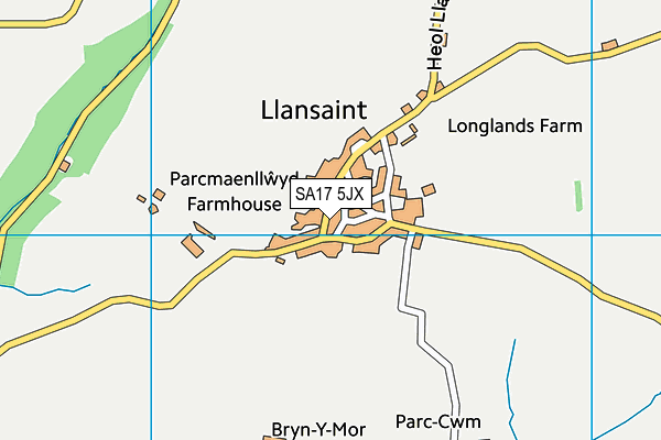 SA17 5JX map - OS VectorMap District (Ordnance Survey)