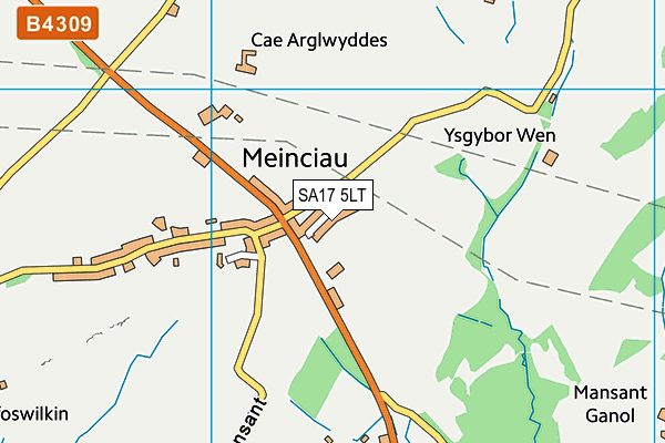 SA17 5LT map - OS VectorMap District (Ordnance Survey)