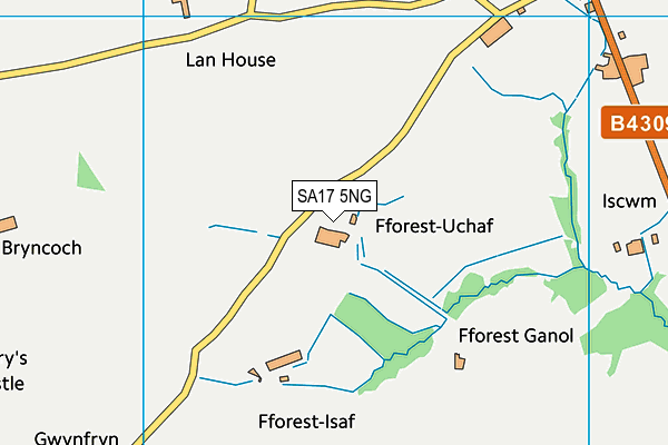 SA17 5NG map - OS VectorMap District (Ordnance Survey)