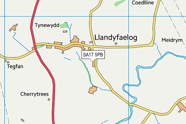 SA17 5PB map - OS VectorMap District (Ordnance Survey)