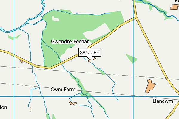 SA17 5PF map - OS VectorMap District (Ordnance Survey)