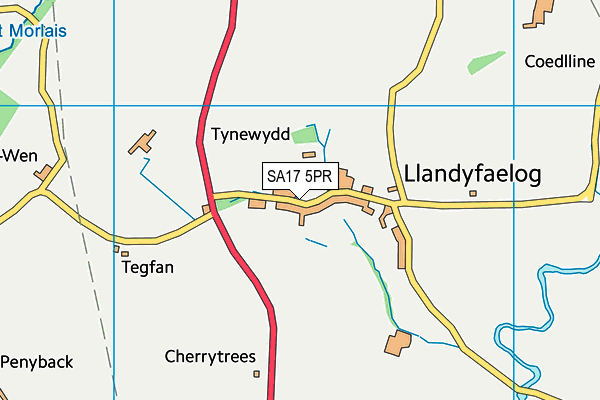 SA17 5PR map - OS VectorMap District (Ordnance Survey)