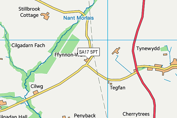 SA17 5PT map - OS VectorMap District (Ordnance Survey)