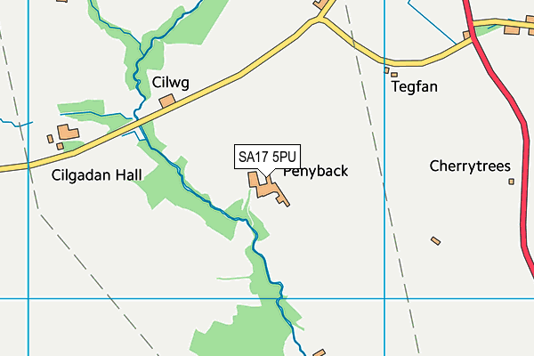 SA17 5PU map - OS VectorMap District (Ordnance Survey)