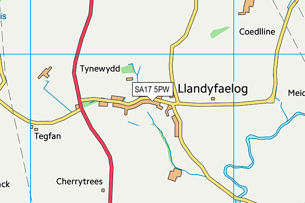 SA17 5PW map - OS VectorMap District (Ordnance Survey)