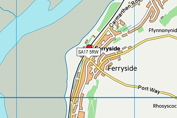 SA17 5RW map - OS VectorMap District (Ordnance Survey)