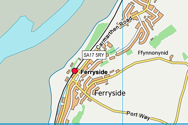 SA17 5RY map - OS VectorMap District (Ordnance Survey)