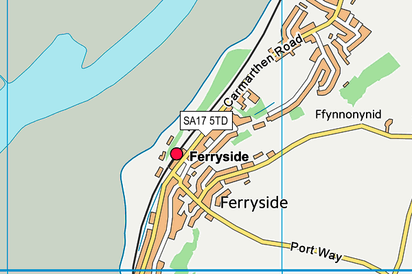 SA17 5TD map - OS VectorMap District (Ordnance Survey)