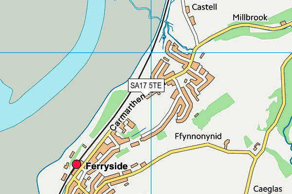 SA17 5TE map - OS VectorMap District (Ordnance Survey)