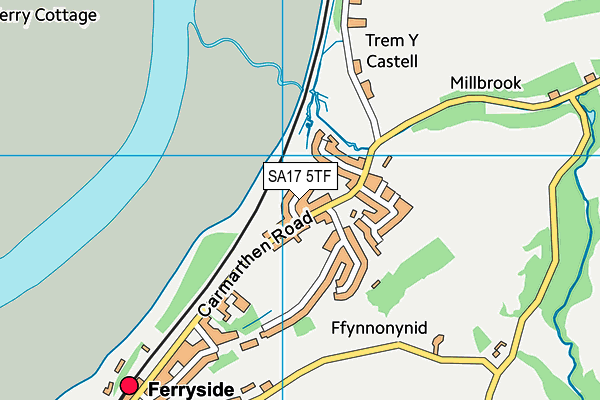 SA17 5TF map - OS VectorMap District (Ordnance Survey)