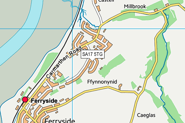 SA17 5TG map - OS VectorMap District (Ordnance Survey)